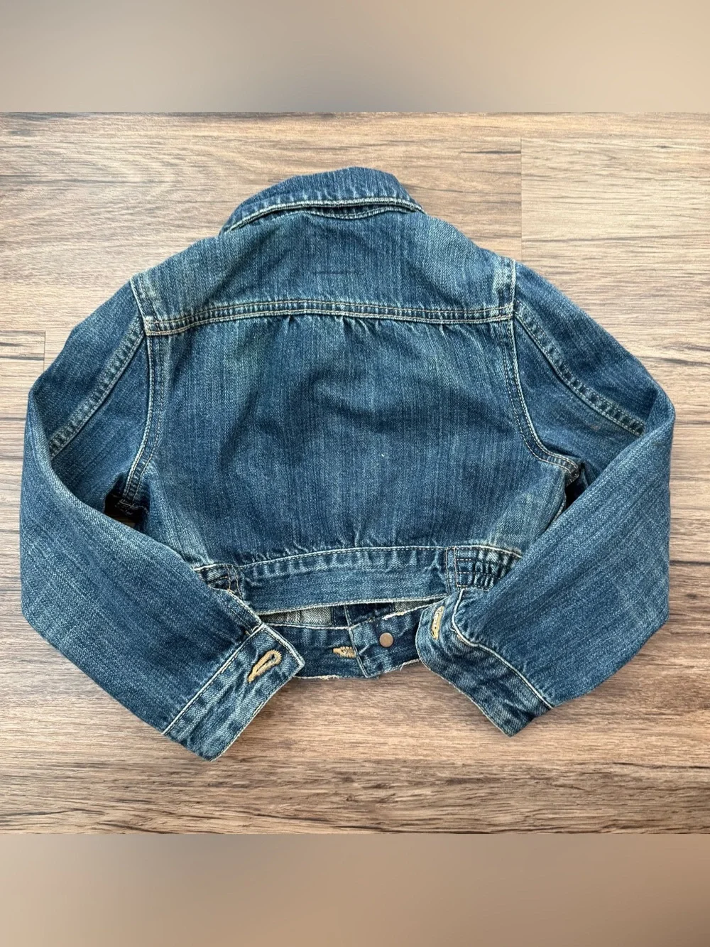 Ralph Lauren Polo Goods Girls Distressed Denim Trucker Jacket Size 5 VintageWash